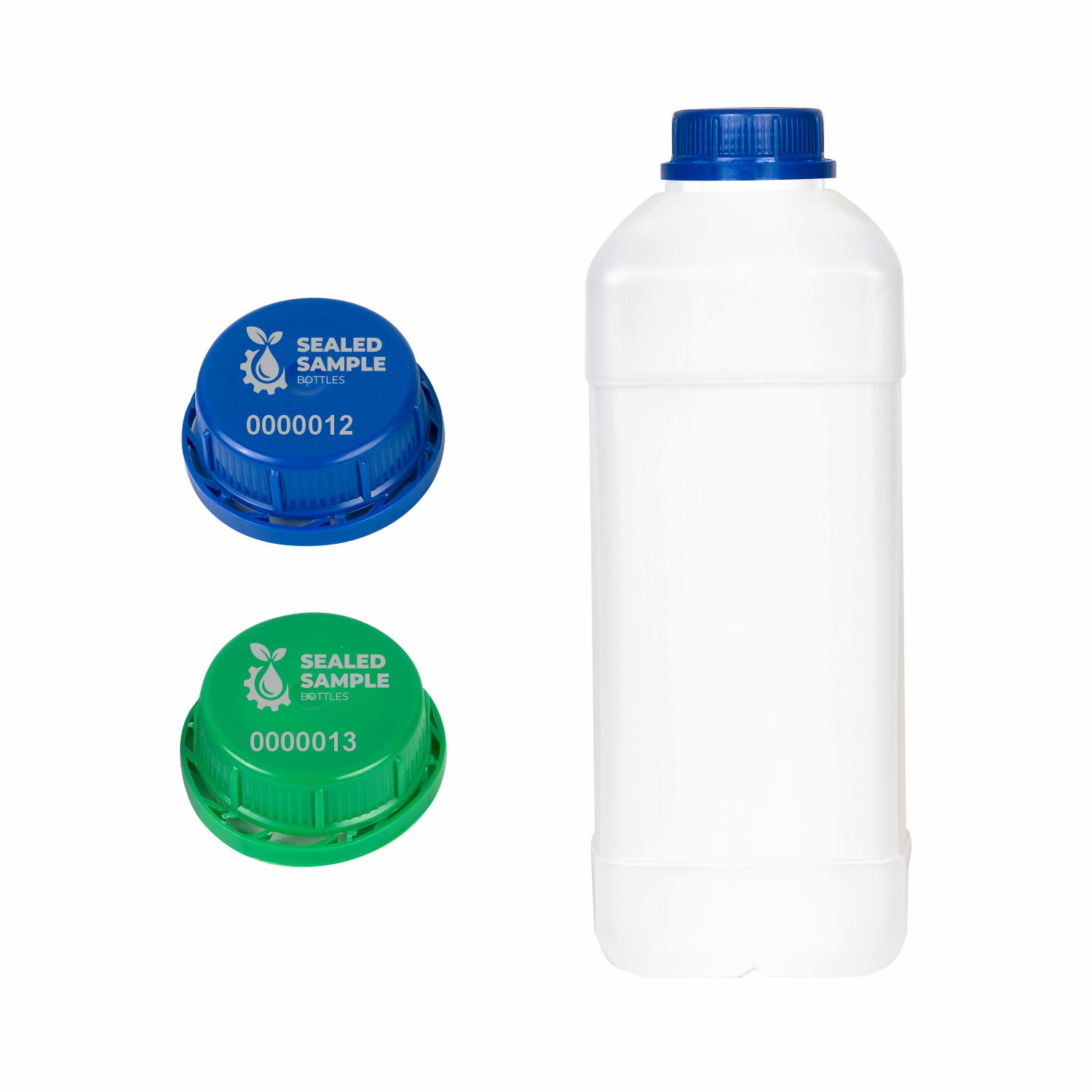 butelka plombująca CUP 2000 ml_niebieska nakrętka
